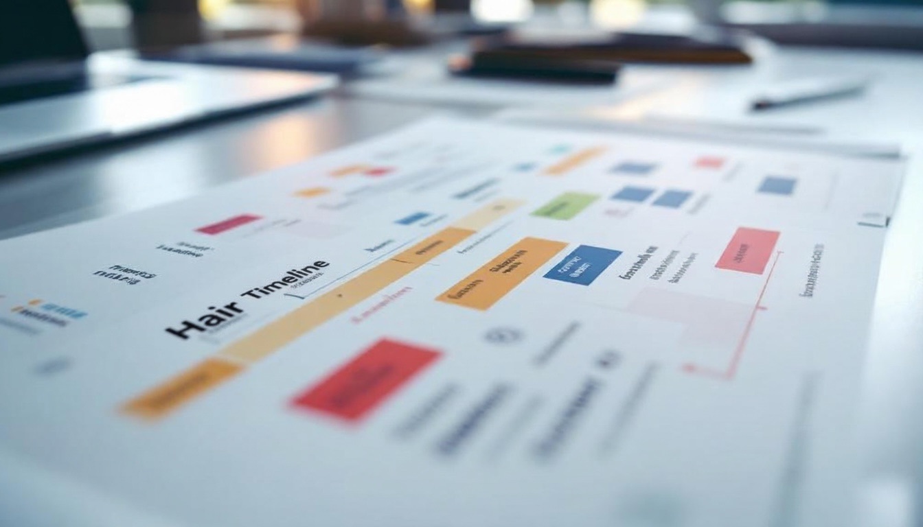 Hair growth journey illustration