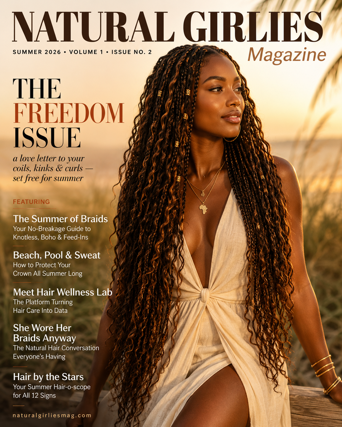 Natural Girlies Magazine — Summer 2026, The Freedom Issue cover